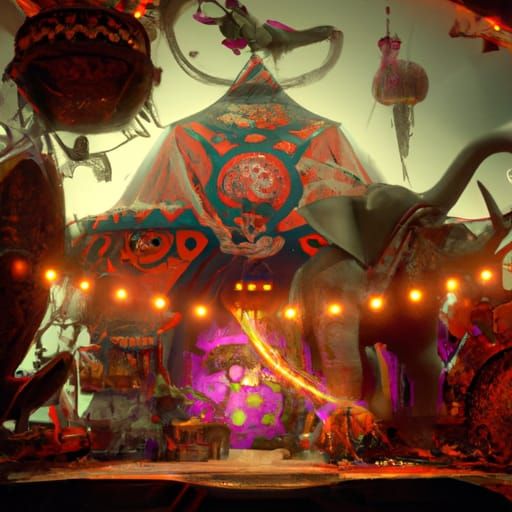 Scary Circus: Detailed Matte Painting