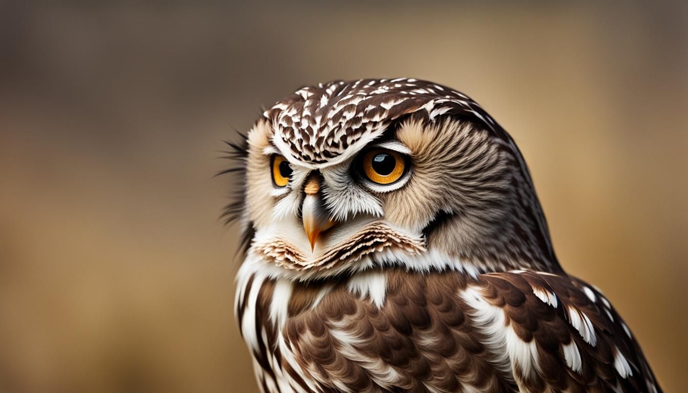 Close-Up Portrait of Athena's Sacred Owl