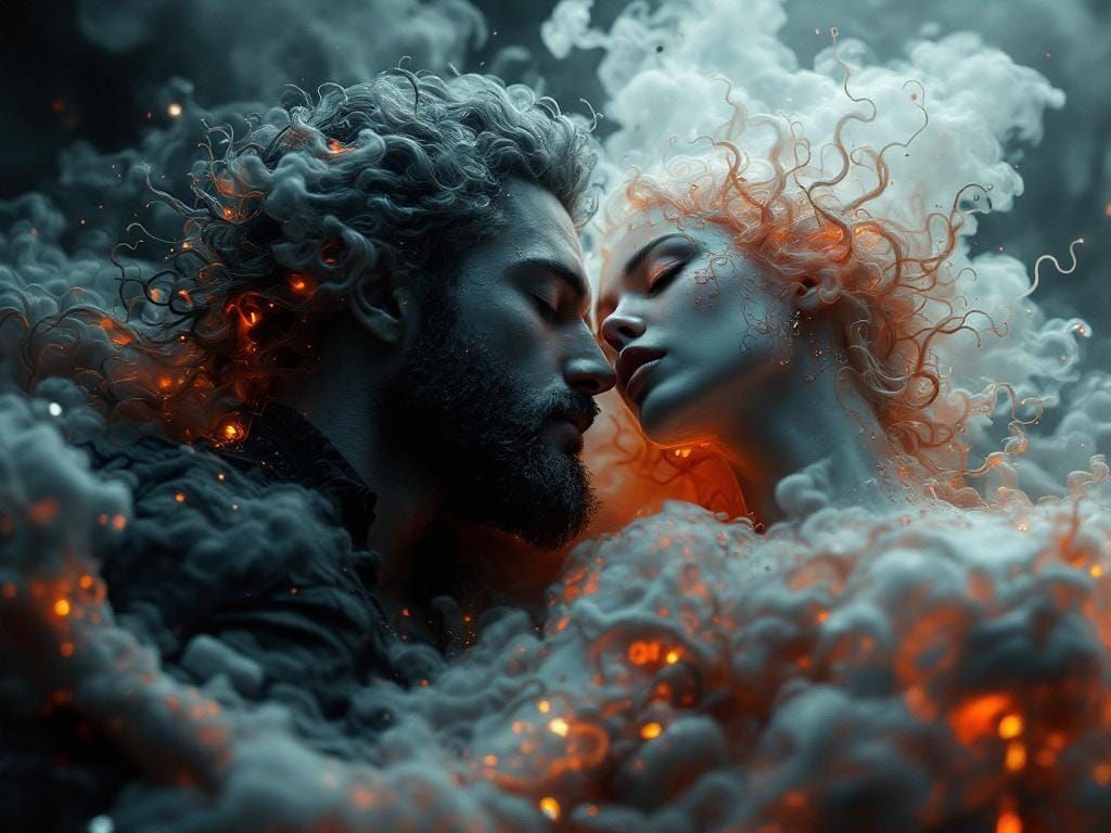 In Heat Vaporization a Man Sighs and a Woman Clad in Sublimely Wrought Mayhem Knows She Isn't Real