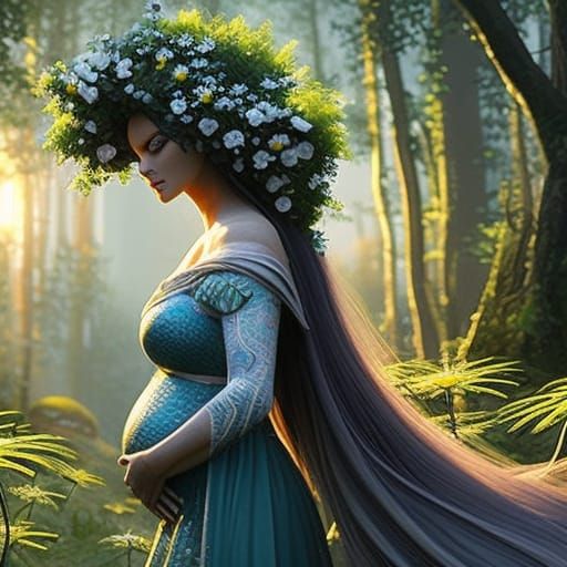 Gaia: Mother Earth Pregnant with New Life
