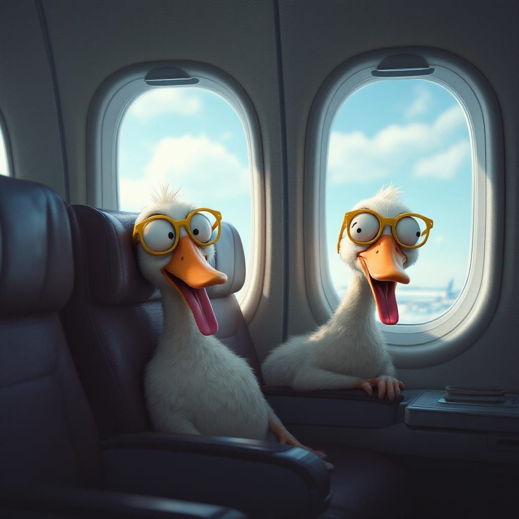 Imagine the photo of a winking goose with bulgy eyeballs and...