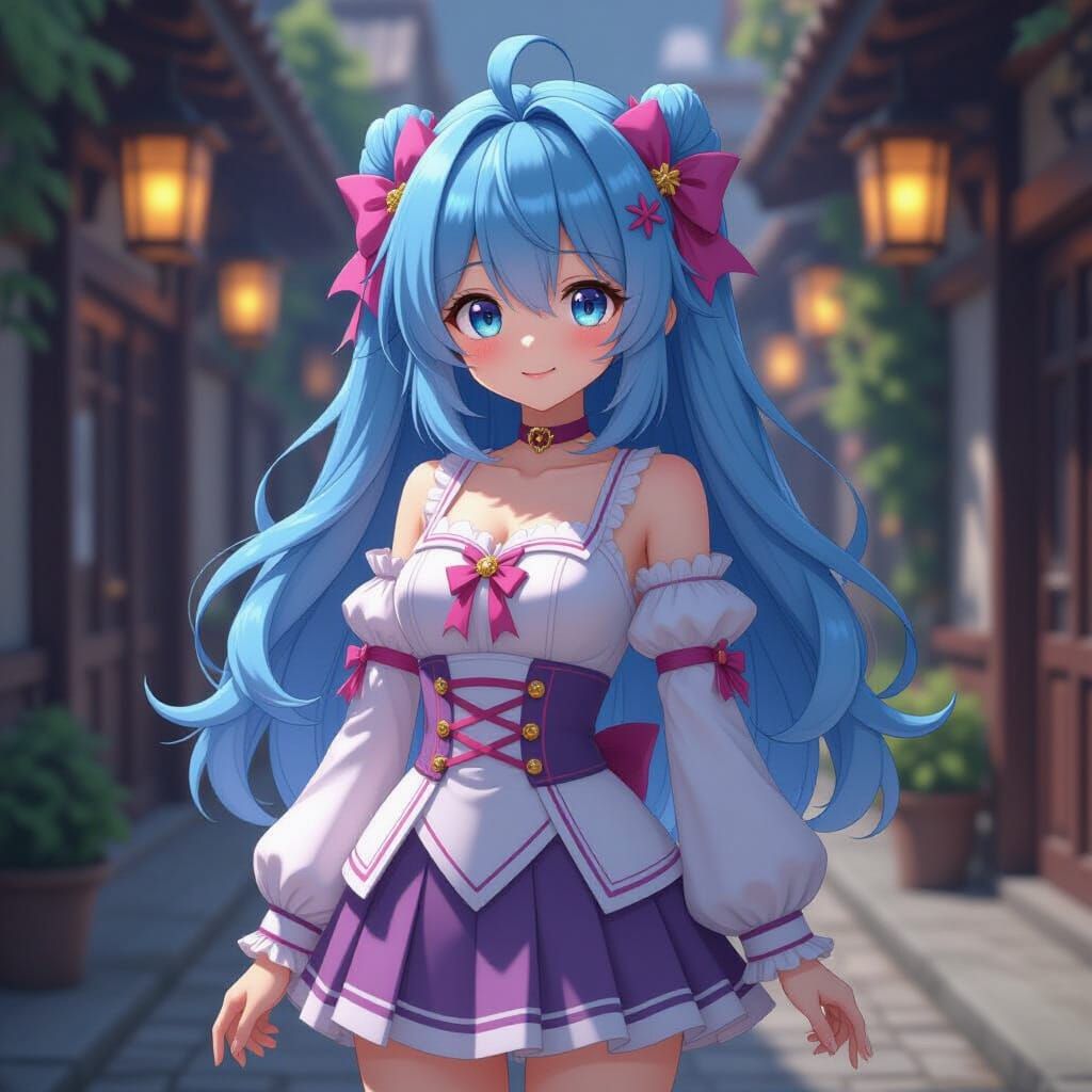 Cute Anime Girl in Epic 3D Cinematic Style