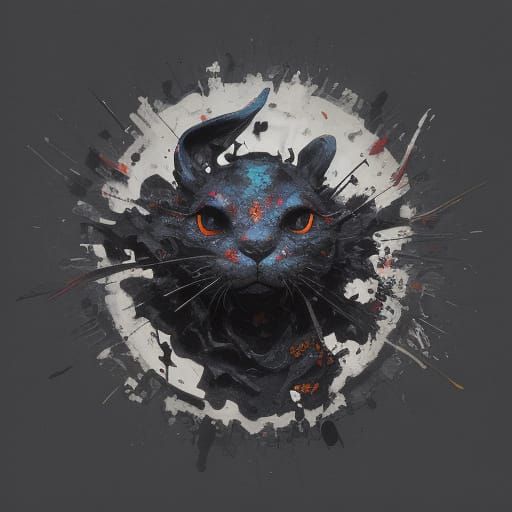 Bony Paw of Menace in Vibrant, Clashing Colors