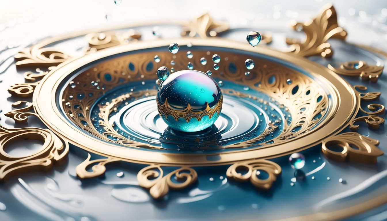 Geometric Elements Flowing to Music: Concept Art