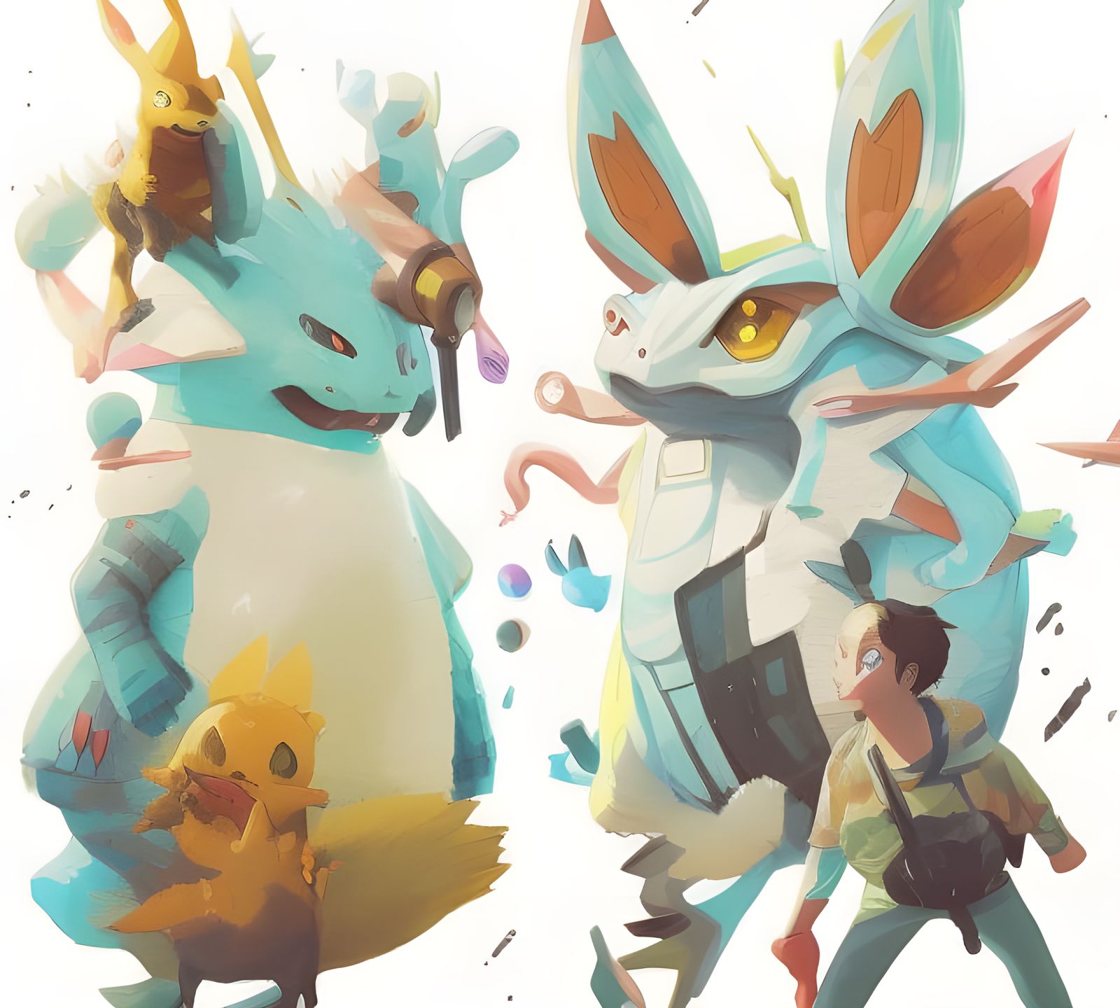 Epic Pokémon Battle Fan Art Masterpiece