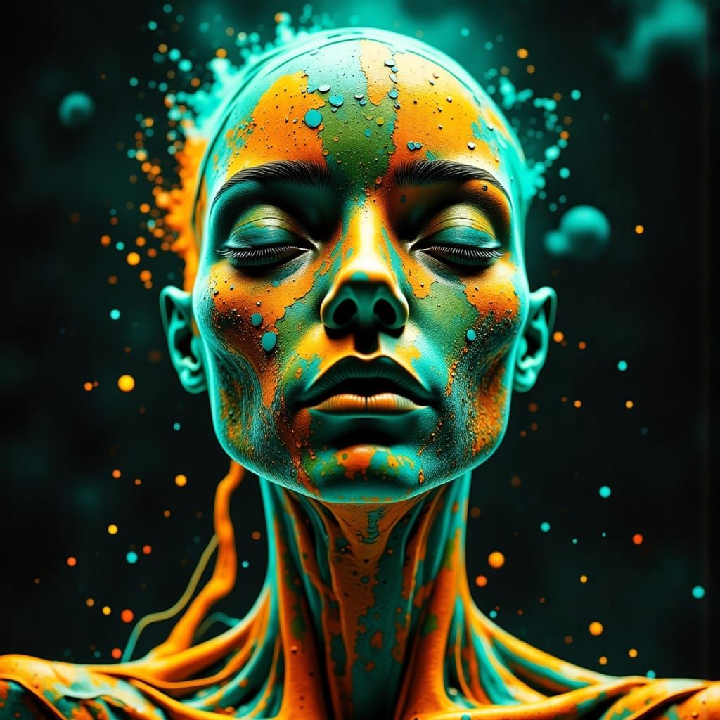 Vibrant Alien Abduction Scene in Realistic Digital Art