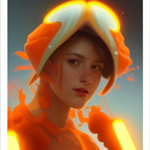 Hyperdetailed Candy Corn Portrait in Artgerm Style
