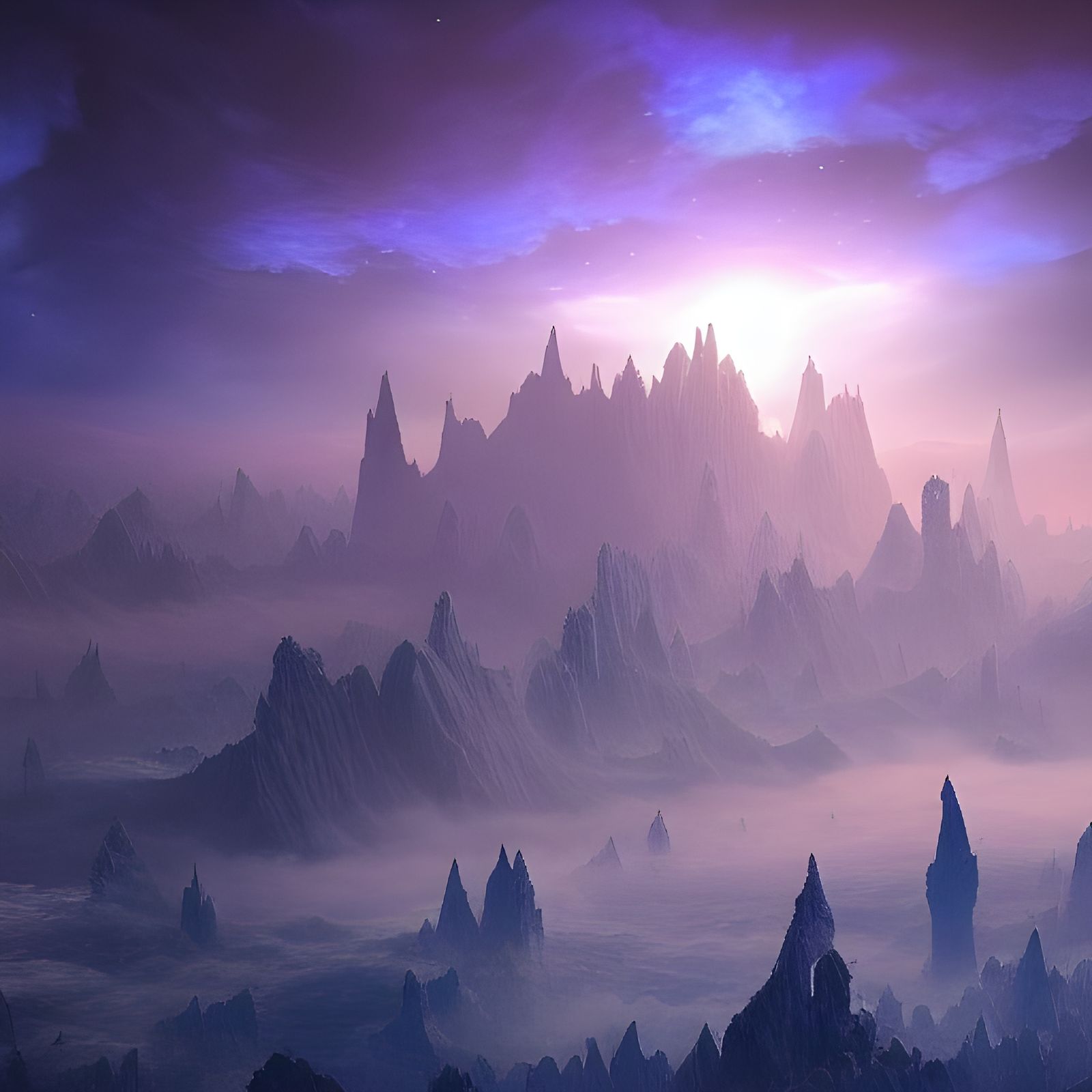 Majestic Cosmic Palace Floating Among the Stars