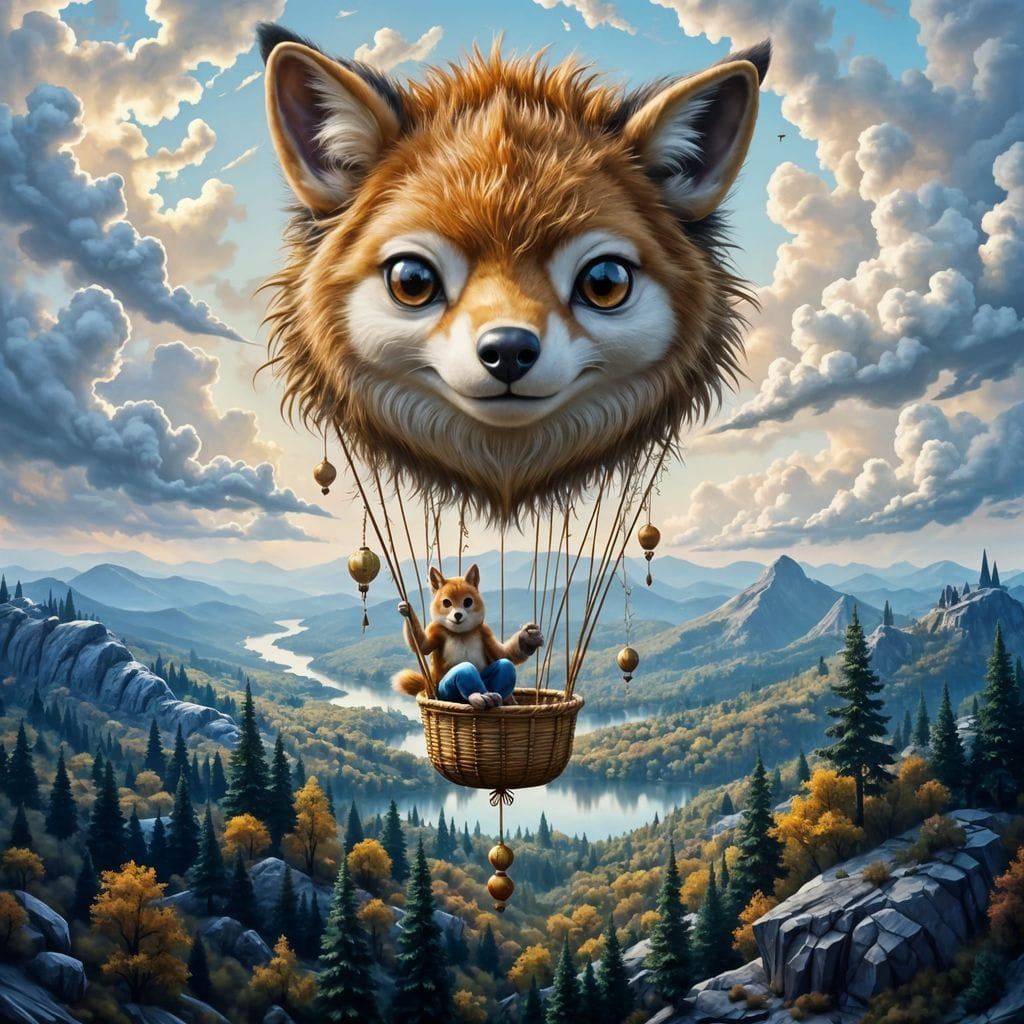 Woodland Creature Hot Air Balloon Adventure
