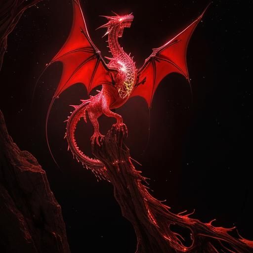 Glowing Chibi Vampire Dragon Illuminates Starry Galaxy