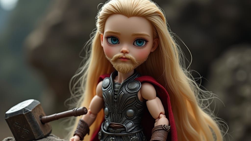 Golden God in Nordic Armor