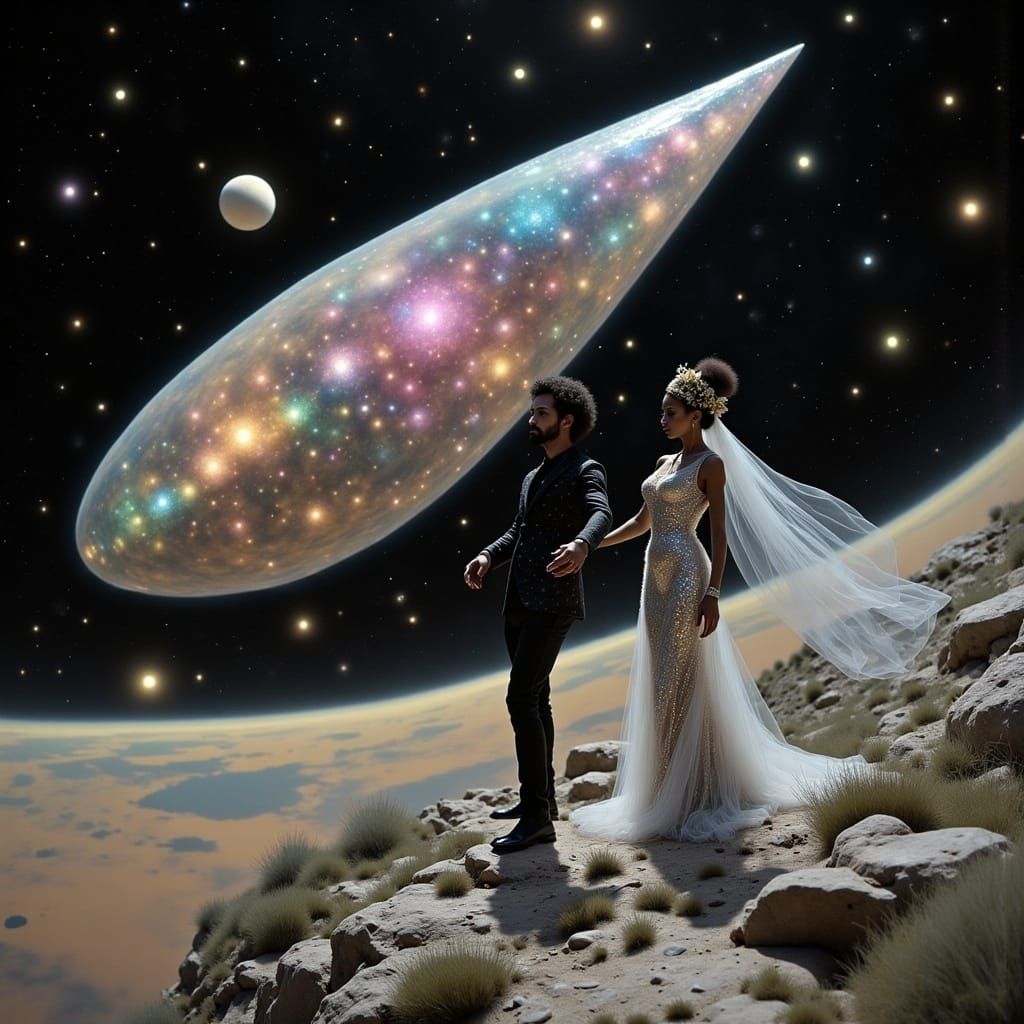 Celestial Sleepdance on the Mothership in Afrofuturist Style