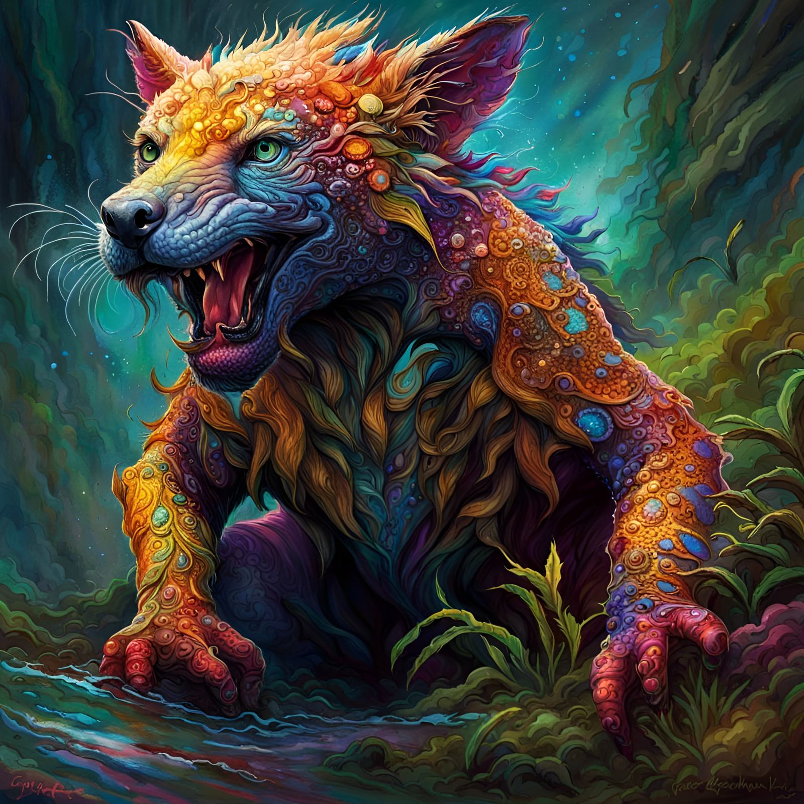 Colorful chupacabra