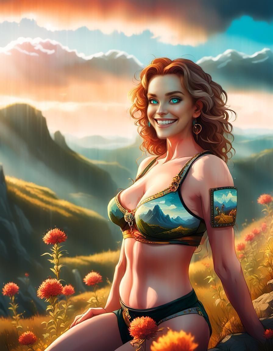 Detailed Tarot Card in Fantasy Concept Art Style