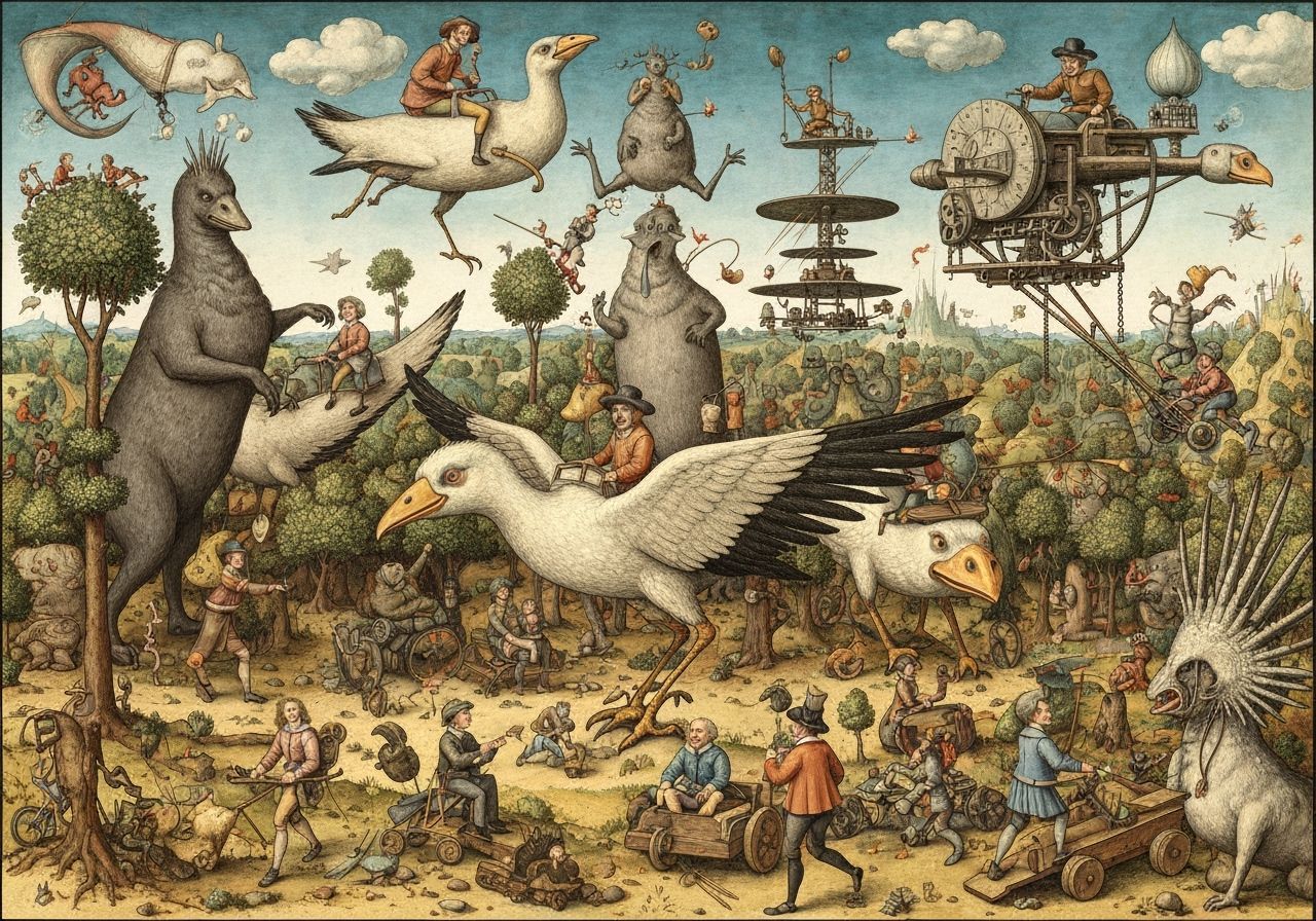 Whimsical Fantasies in the Style of Old Masters