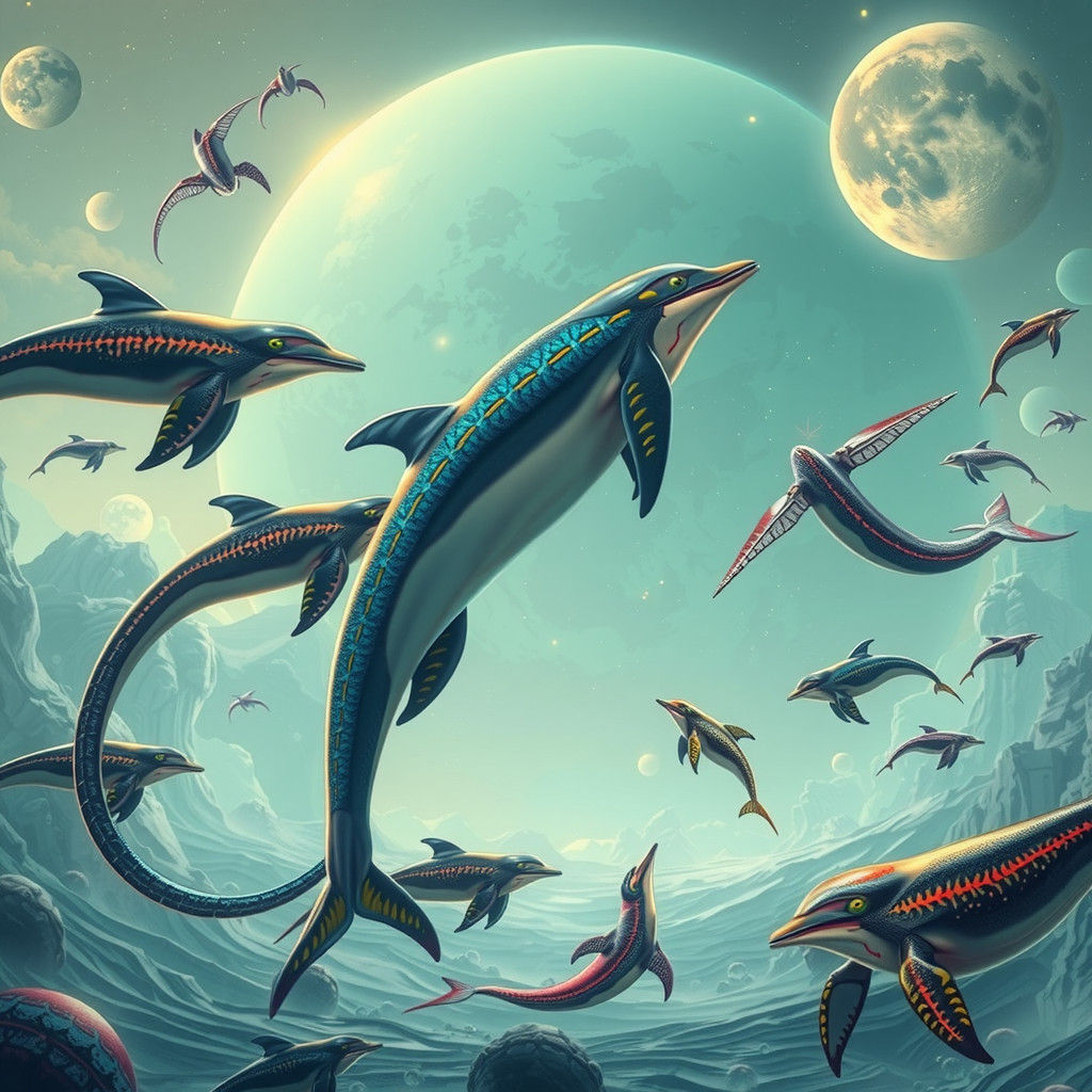 Exoplanet Landscape with Hourglass Carnivores