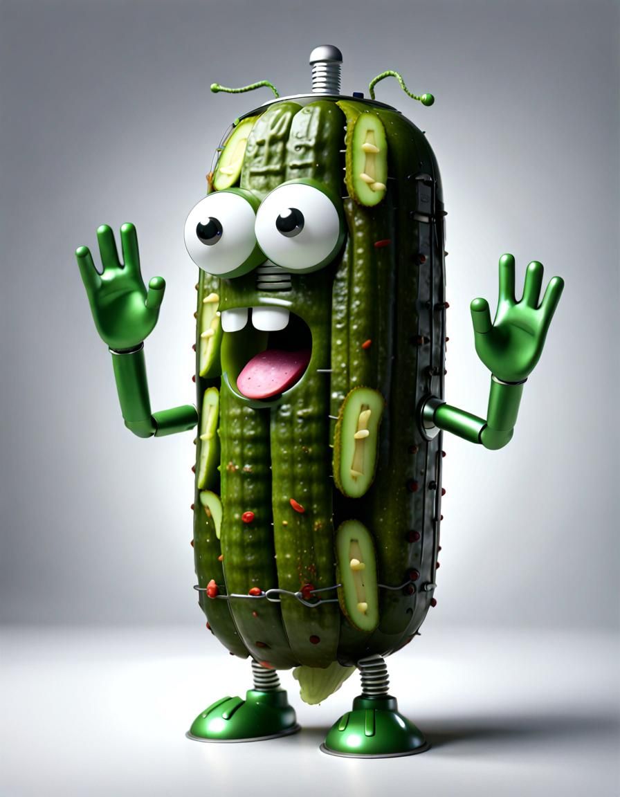 Futuristic Robot Pickle in 4K Resolution