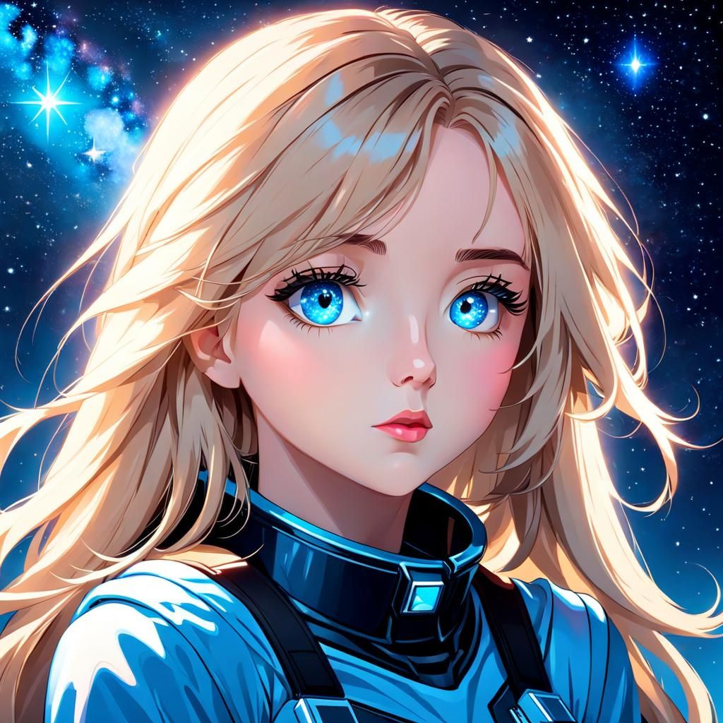Starry-Eyed Woman Gazing into Space