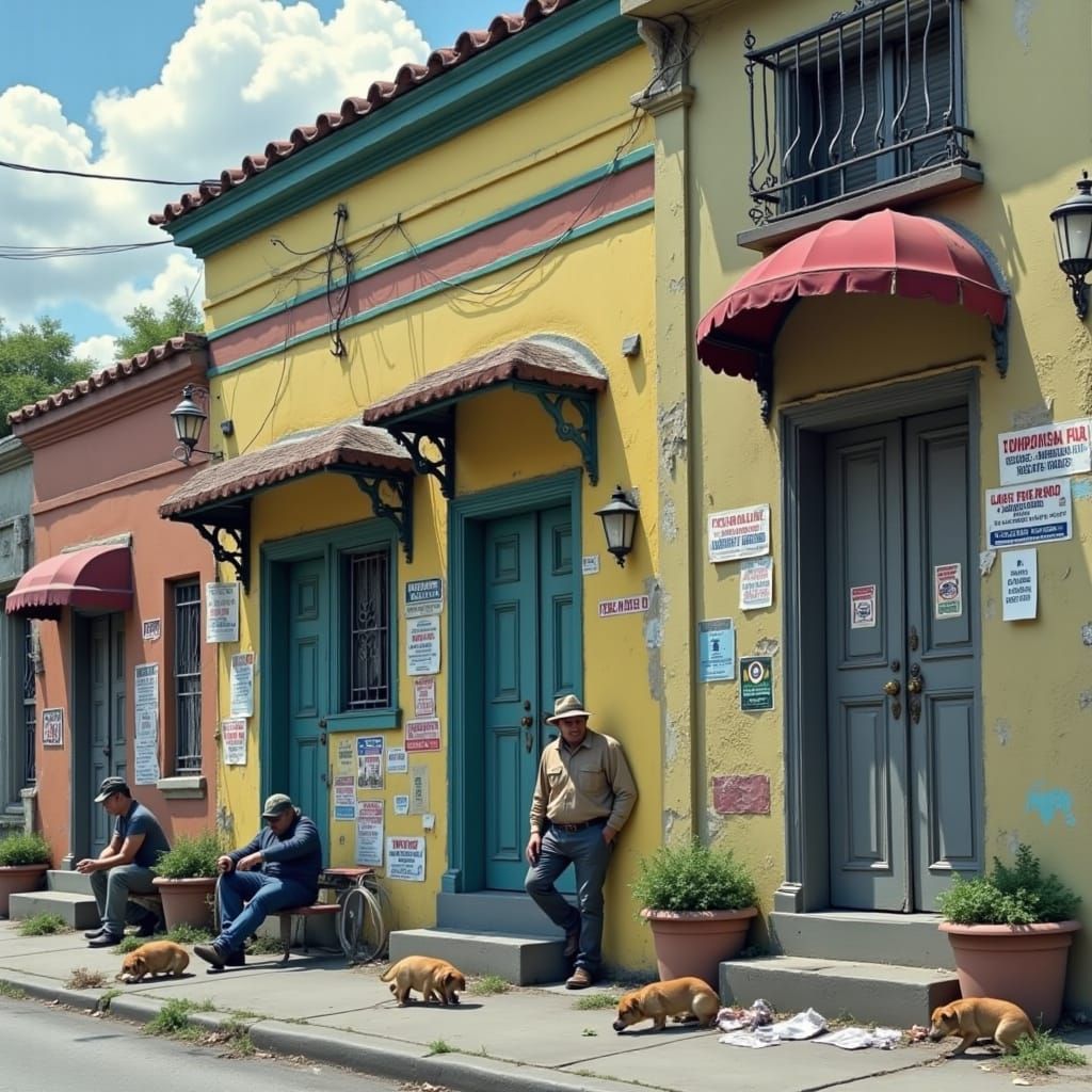 Vibrant Street Life in Miami