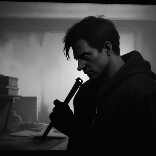 Sinister Silhouette in Workshop: A Cinematic Charcoal Painti...