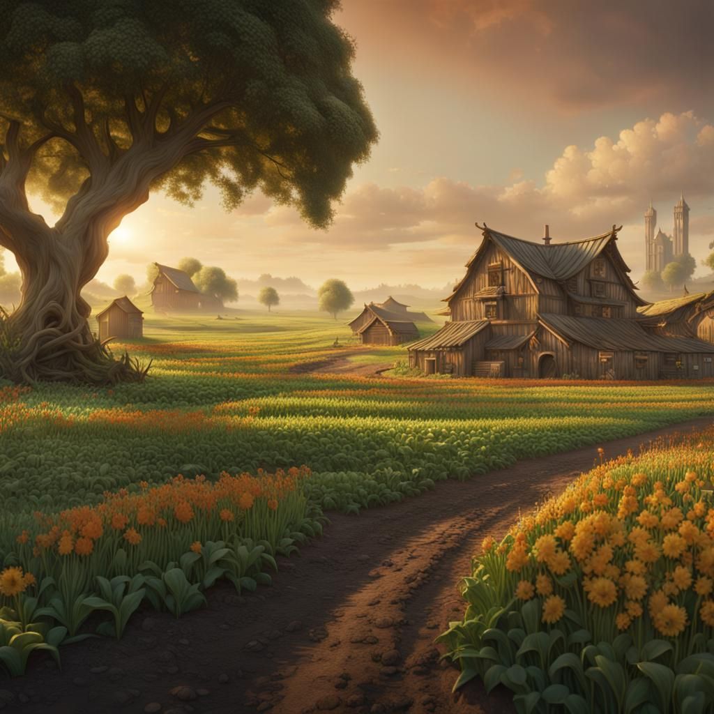 Bill Gates Farmland in Detailed Matte Painting