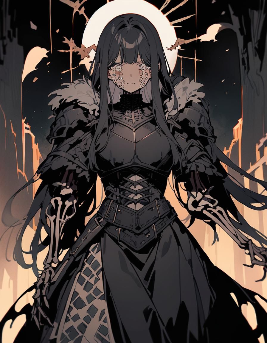 Gothic Necromancer with Raven and Ancient Tome