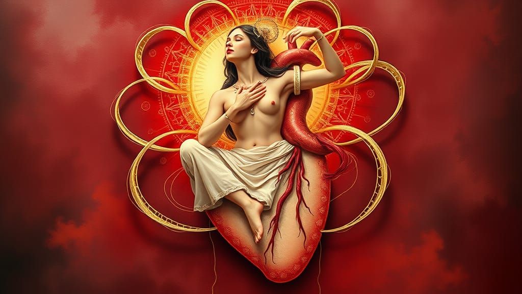 Ethereal Deity Resides Within a Heart of Golden Beauty