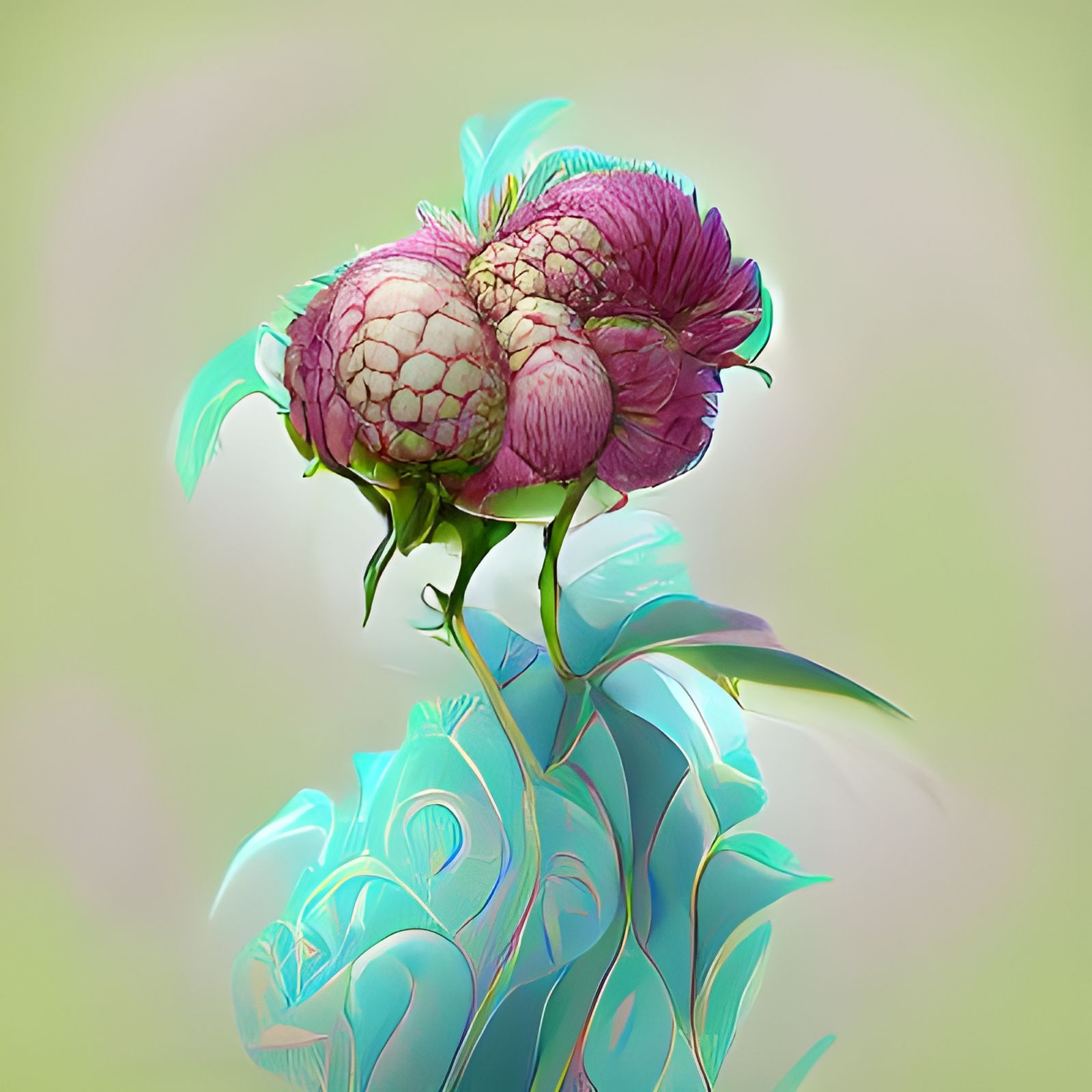 Floral Paisley Fantasy with Fractal Moebius