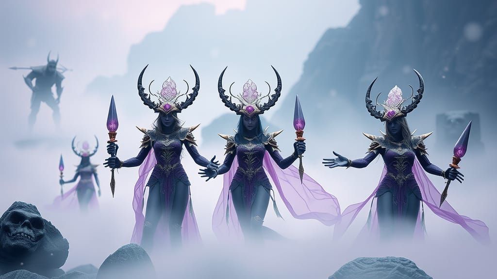 Dexcessa in Ethereal Fantasy Landscape, Dreamy Digital Art