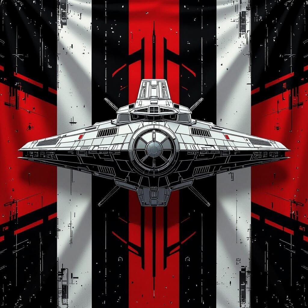 Imperial Star Wars Banner in Futuristic Style