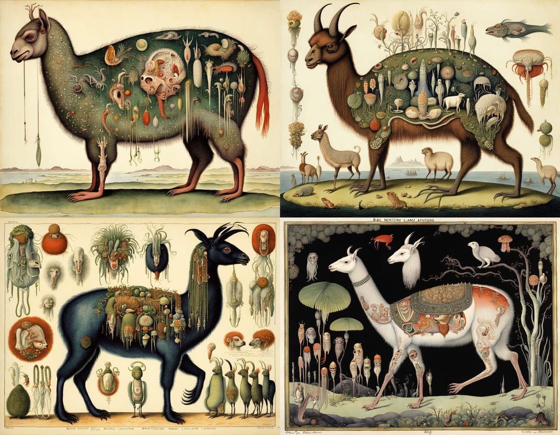 Surreal Brazilian Hybrid Creature in Noctilucent Anatomy