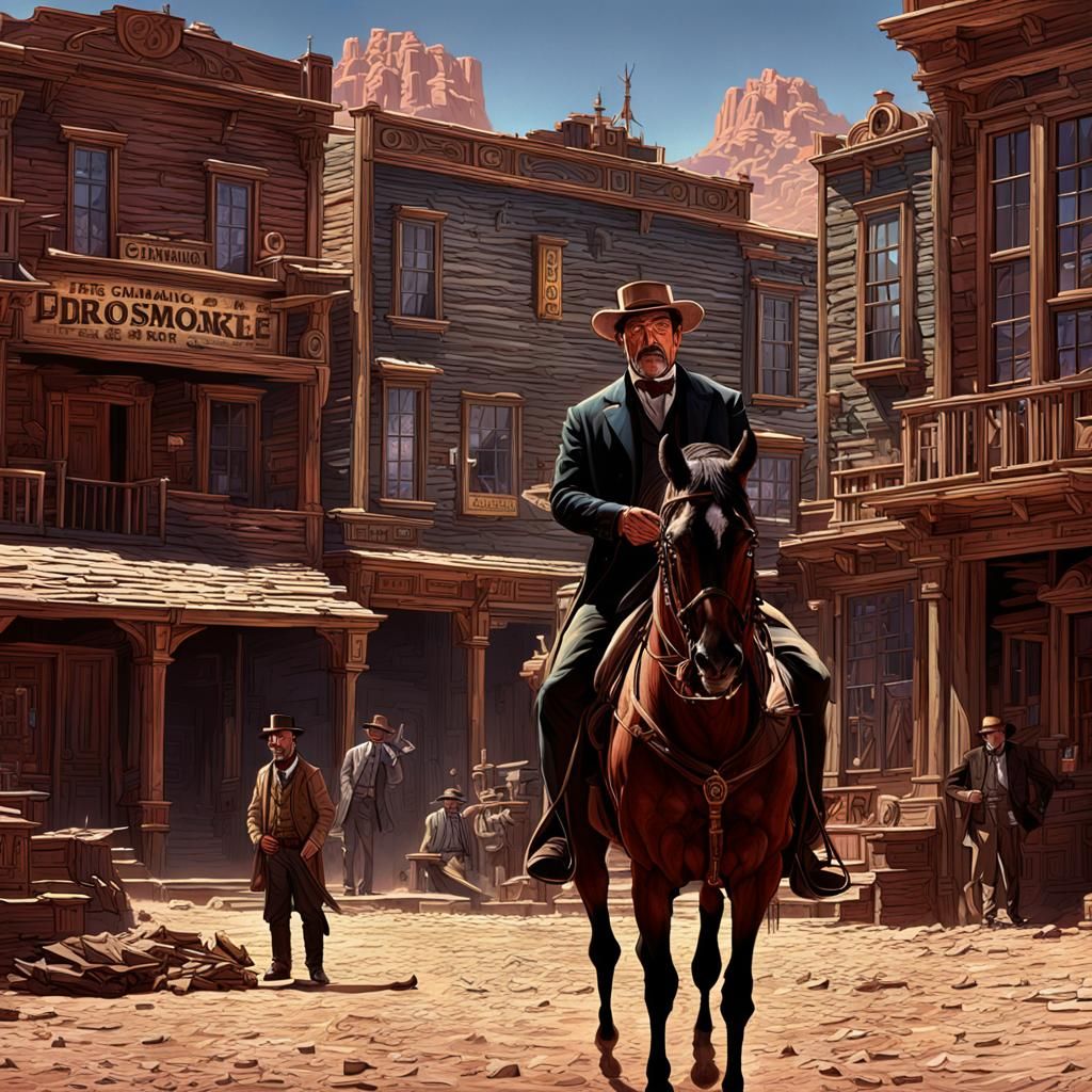 Epic Western Characters in Detailed Digital Painting