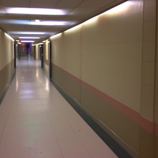 Liminal Space, school hallway 3