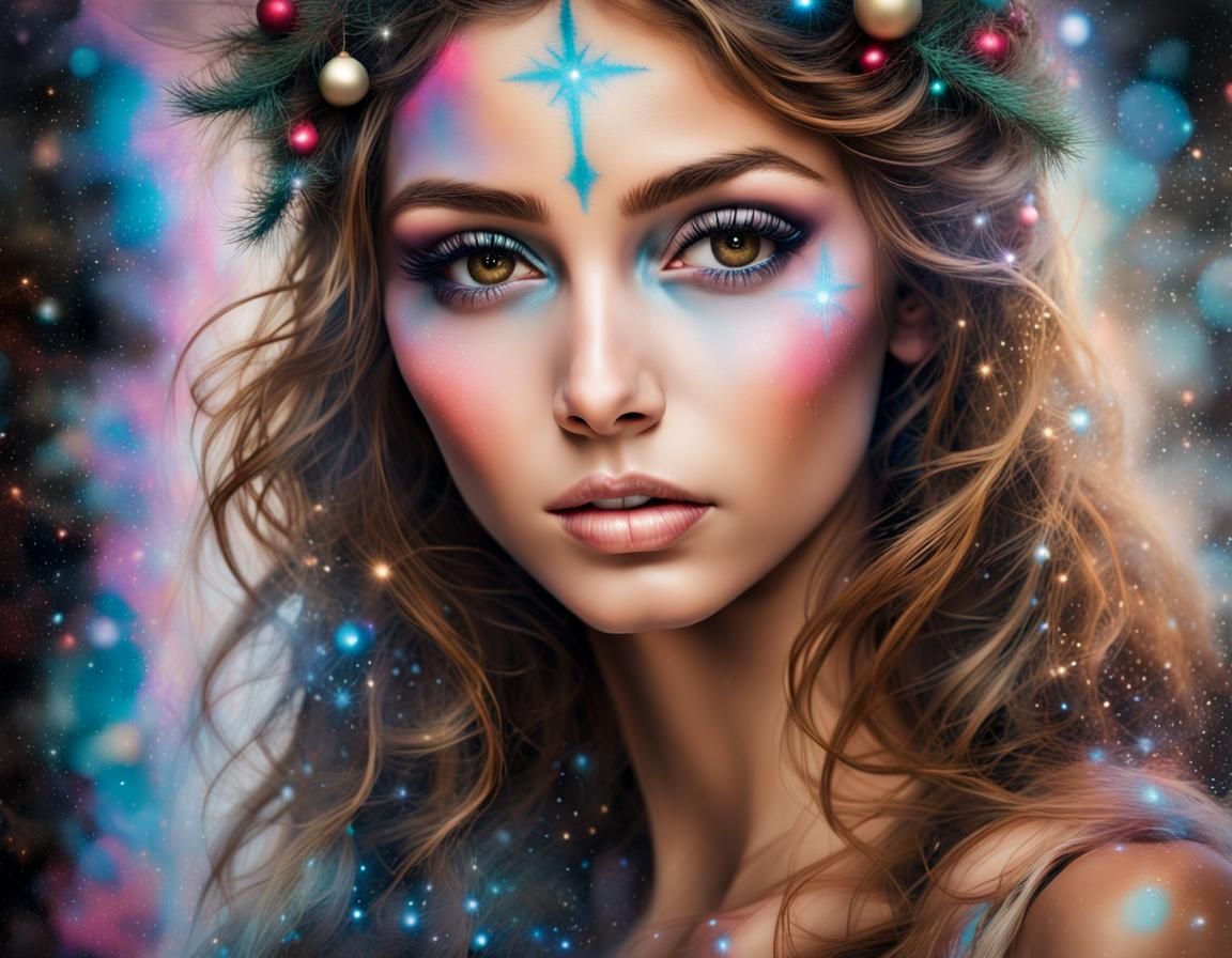 Beautiful Holy Goddess at Christmas