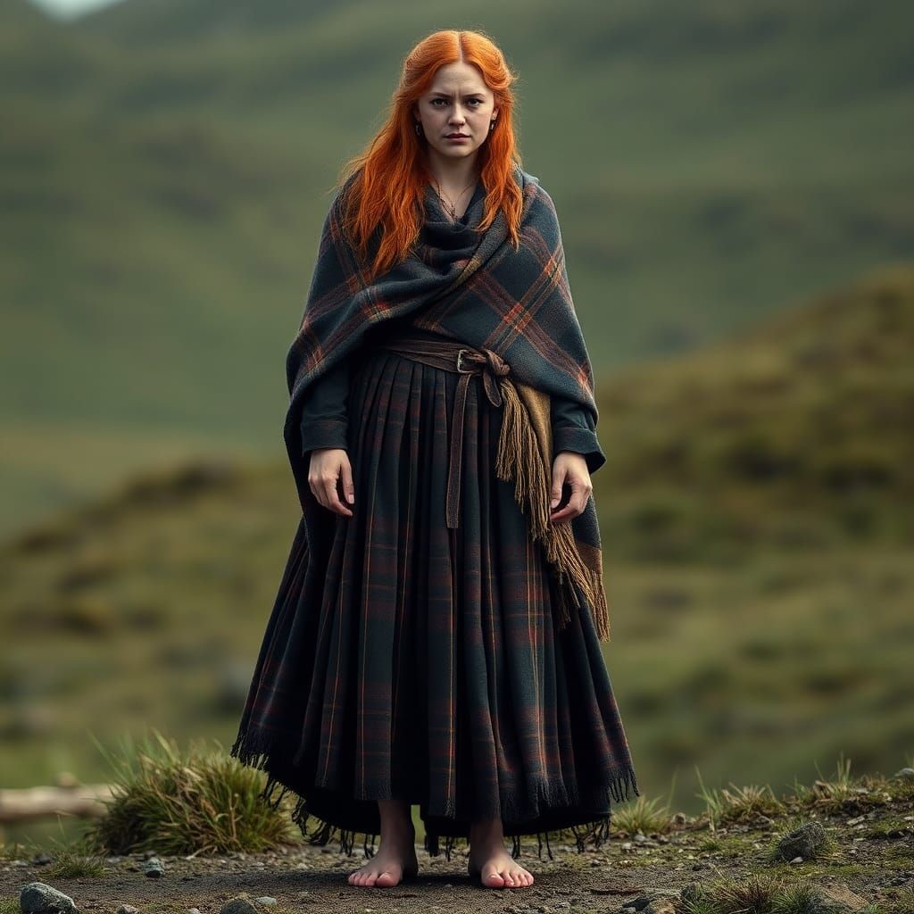 Scottish Highland Woman in Photorealistic Style