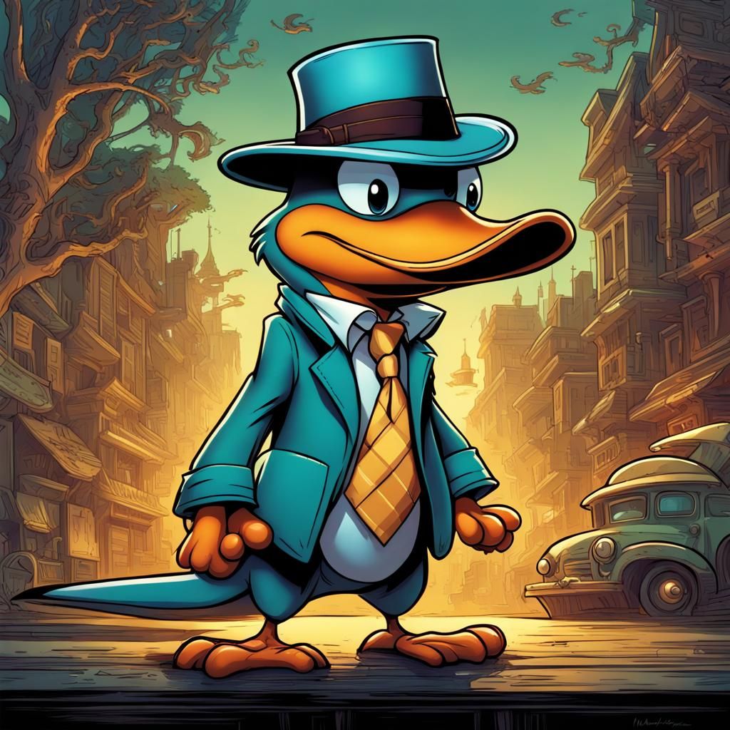 Perry the Platypus in Disney Animation Style