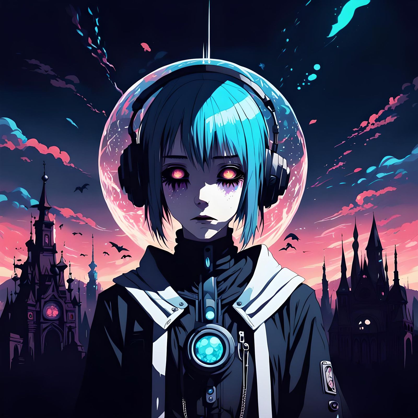 Gothic Horror Meets Retrofuturism in Anime Style