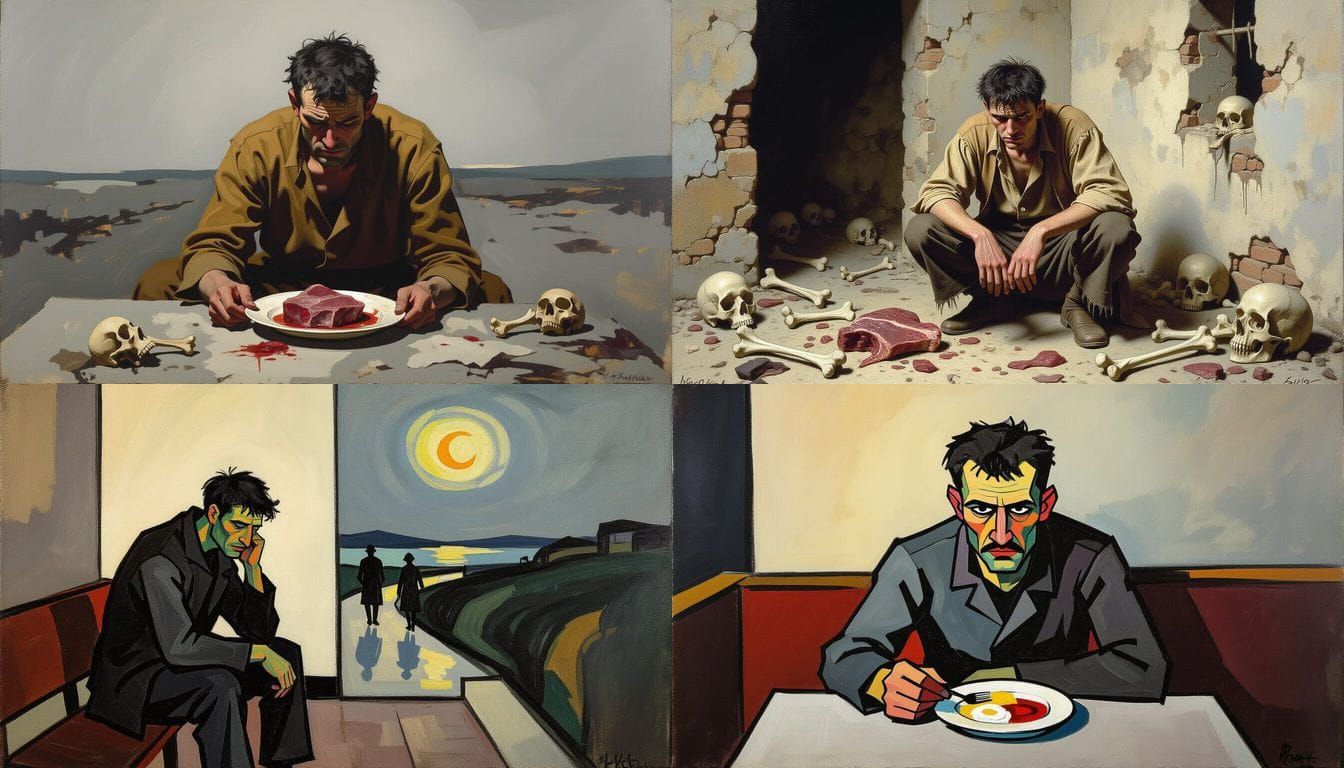 Sad Dog Doesn't Like Meat or Bones