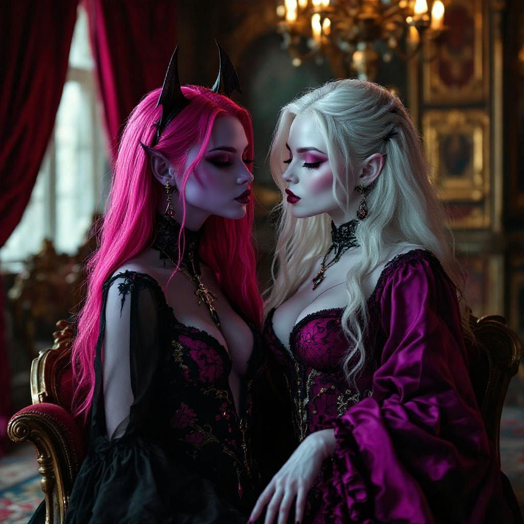Vampire Wives Family Portrait in Victorian Style