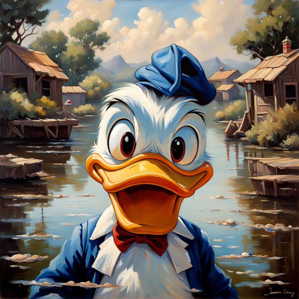 Donald Duck as Oil Painting by Gurney