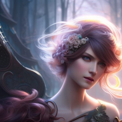 Goddess Portrait in Detailed Fantasy Style