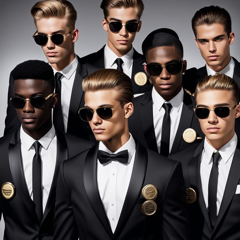 Cool Young Business Teens Guarding the Office