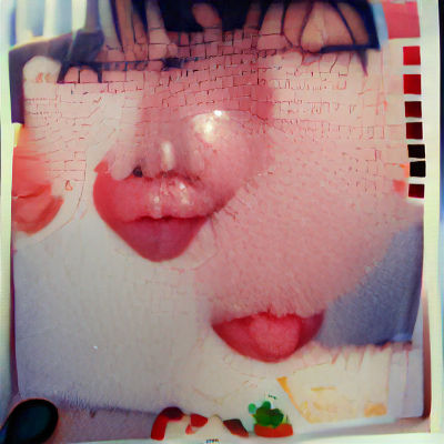 Polaroid Portrait: Capturing Rosy Cheeks