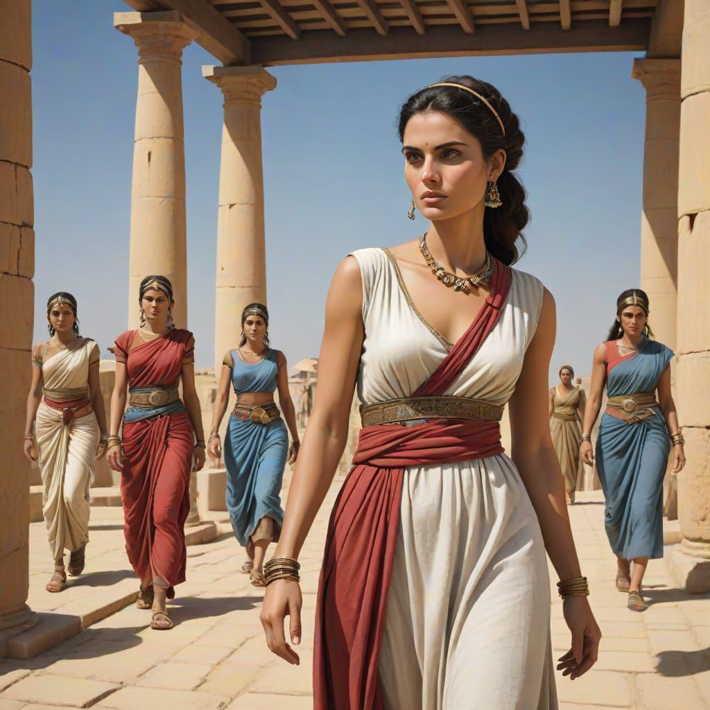 Medieval Woman in Traditional Attire