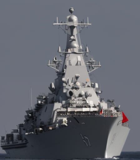 Heavy Guided Missile Cruiser at Sea