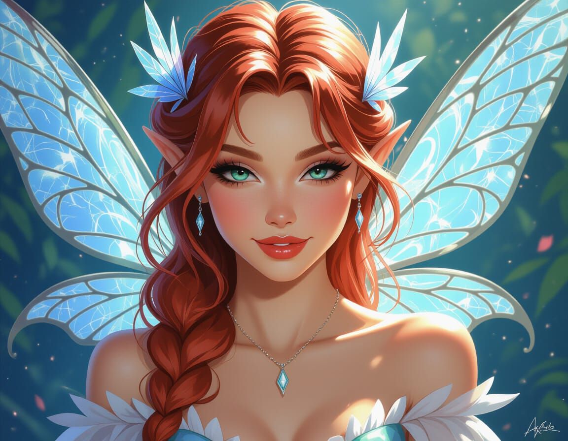 Gorgeous Winx Fairy Portrait in Digital Art Style