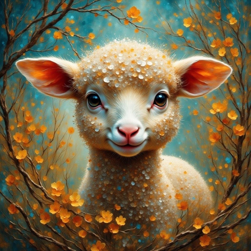 Adorable Baby Lamb Generated with Multiple LoRAs