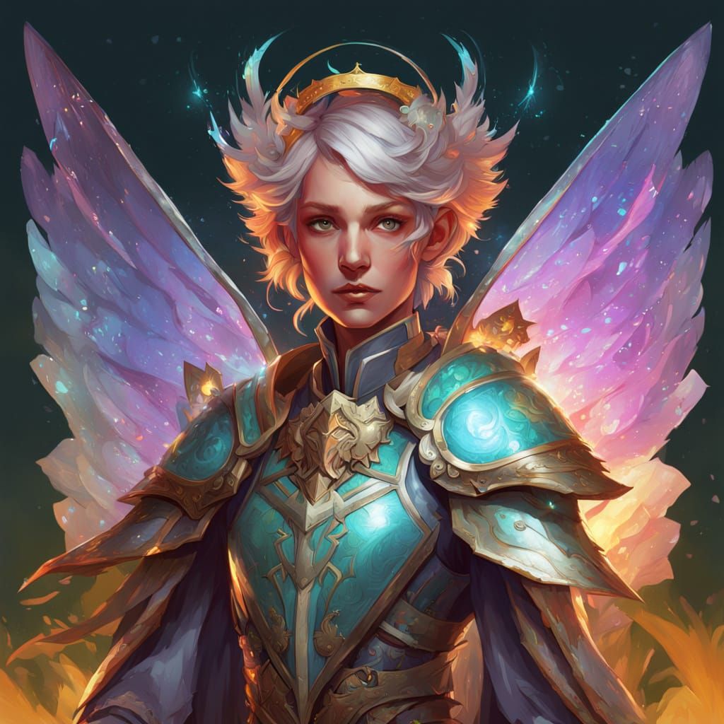 Fairy Cleric with Iridescent Wings, Concept Art