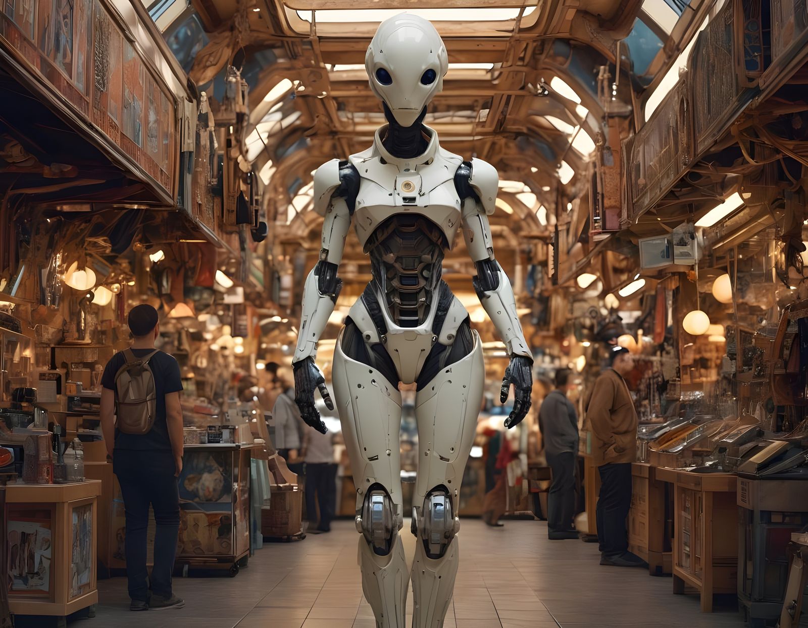 Intriguingly Weird Angular Nonbinary Alien in Cosmic Market