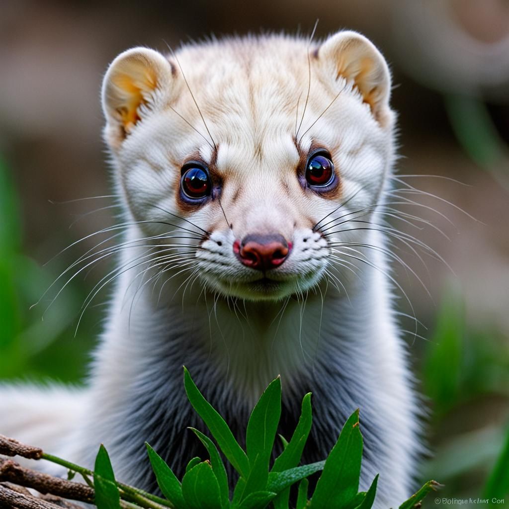 Vibrant Weasel Image Generated by AI
